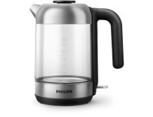 Philips | Kettle | HD9339/80 | Electric | 2200 W | 1.7 L | Stainless steel/Glass | 360 rotational base | Black/Silver