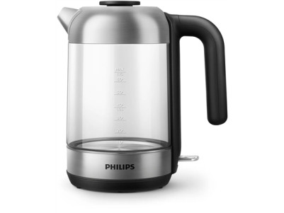 Philips | Kettle | HD9339/80 | Electric | 2200 W | 1.7 L | Stainless steel/Glass | 360 rotational base | Black/Silver