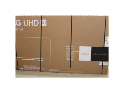 LG | AI UT81 4K TV | 86UT81003LA | 86 | Smart TV | webOS24 | UHD | Black | DAMAGED PACKAGING, USED, MISSING RUBBER PADS OF TV ST