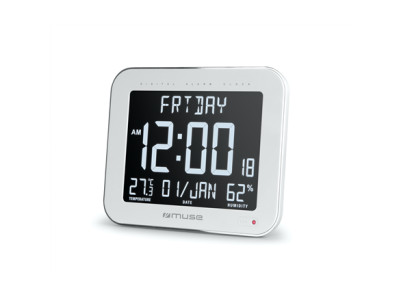 Muse | Wall Clock with Alarm Function | M-090 WMC | White