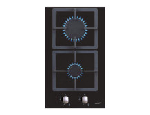 CATA | Hob | SCI 3002 BK | Gas on glass | Number of burners/cooking zones 2 | Rotary knobs | Black