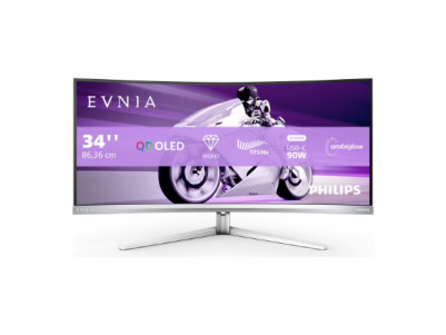 Philips | Curved Gaming Monitor | 34M2C8600/00 | 34 " | LED | WQHD | 21:9 | 100 Hz | 0.03 ms | 3440 x 1440 | 450 cd/m | HDMI por