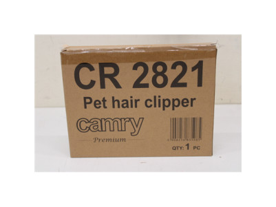 SALE OUT. Camry CR 2821 Hair clipper for pets, Titanium head with ceramic blade, 4 comb attachments: 3, 6, 9, 12 mm - WITHOUT N1