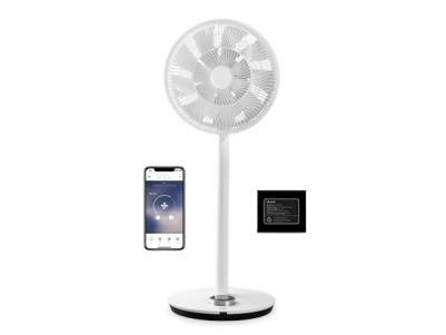 Duux | Smart Fan | Whisper Flex Smart with Battery Pack | Stand Fan | White | Diameter 34 cm | Number of speeds 26 | Oscillation