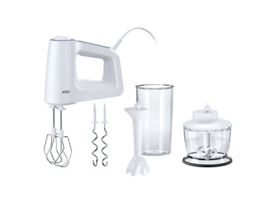 Braun | MultiMix 3 Hand Mixer | HM 3135 WH | Hand Mixer | 500 W | Number of speeds 5 | Turbo mode | White