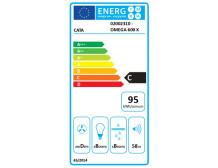 CATA Hood | OMEGA 600 X/M | Wall mounted | Energy efficiency class C | Width 60 cm | 645 m /h | Mechanical control | LED | Stain