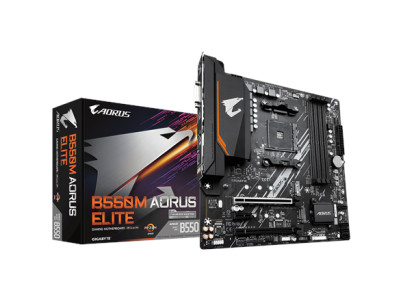 Gigabyte | B550M AORUS ELITE 1.0 | Processor family AMD | Processor socket AM4 | DDR4 DIMM | Memory slots 4 | Number of SATA con
