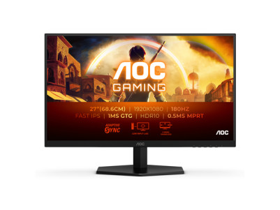 AOC 27G42E | 27 " | IPS | FHD | 16:9 | 180 Hz | 1 ms | 1920 x 1080 pixels | 300 cd/m | HDMI ports quantity 1 | Black