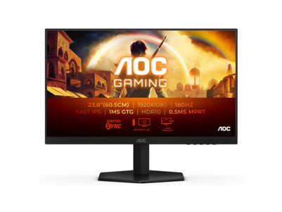 AOC 24G42E | 24 " | IPS | FHD | 16:9 | 180 Hz | 1 ms | 1920 x 1080 pixels | 300 cd/m | HDMI ports quantity 1 | Black