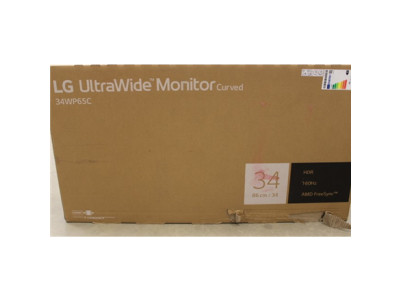SALE OUT. LG 34WP65CP-B 34" curved UltraWide VA/ 3440 x 1440/21:9/5ms/300cd/HDMI/Headset output/Black | LG | Curved UltraWide Mo