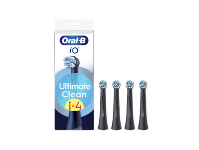Oral-B Replaceable toothbrush heads | iO UltimateClean | Heads | For adults | Number of brush heads included 4 | Black