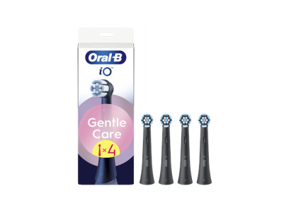 Oral-B Replaceable toothbrush heads | iO GentleCare | Heads | For adults | Number of brush heads included 4 | Black