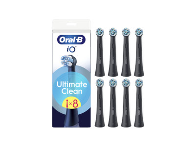 Oral-B Replaceable toothbrush heads | iO UltimateClean | Heads | For adults | Number of brush heads included 8 | Black