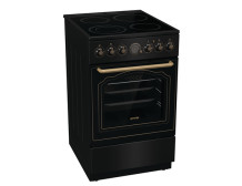Gorenje Cooker | GECS5B70CLB | Hob type Vitroceramic | Oven type Electric | Black | Width 50 cm | Depth 59.4 cm | 70 L
