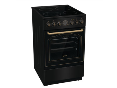 Gorenje Cooker | GECS5B70CLB | Hob type Vitroceramic | Oven type Electric | Black | Width 50 cm | Depth 59.4 cm | 70 L