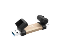 Silicon Power DS72 | 1000 GB | USB Type-A and USB Type-C 3.2 Gen 2 | Gold
