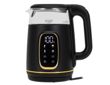 Adler Kettle with LED Display | AD 1305 | Electric | 2200 W | 1.7 L | Plastic | 360 rotational base | Black/Gold