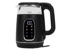 Adler Kettle with LED Display | AD 1305 | Electric | 2200 W | 1.7 L | Plastic | 360 rotational base | Black/Silver
