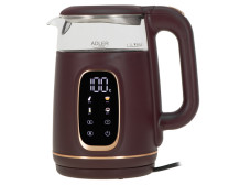 Adler Kettle with LED Display | AD 1305 | Electric | 2200 W | 1.7 L | Plastic | 360 rotational base | Burgundy