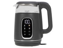 Adler Kettle with LED Display | AD 1305 | Electric | 2200 W | 1.7 L | Plastic | 360 rotational base | Grey