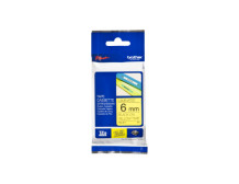 Brother | TZe-611 Laminated Tape | Black on Yellow | TZe | 8 m | 6 cm