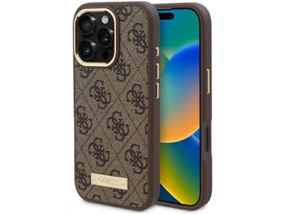 GUESS | GUHMP16LU4GPRW | Case | iPhone 16 Pro | Apple | Thermoplastic/Polyurethane | Brown