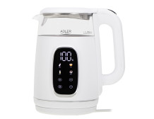 Adler Kettle with LED Display | AD 1305 | Electric | 2200 W | 1.7 L | Plastic | 360 rotational base | White/Silver