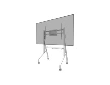 Neomounts MOVE Go FL50-525WH1 TV trolley - 55-86" - max 76 kg - manual h 106-136 cm - VESA 100x100-900x600 - incl. hardware shel