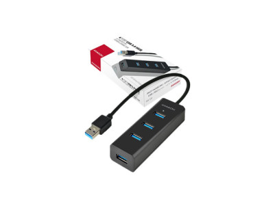AXAGON Four-port USB 3.0 hub with fast charging and power support | HUE-S2B