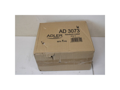 SALE OUT. Adler AD 3073 Sandwich maker 2 in 1, Stainless Steel/Black | Adler Sandwich maker 2 in 1 | AD 3073 | 1000 W | Number o