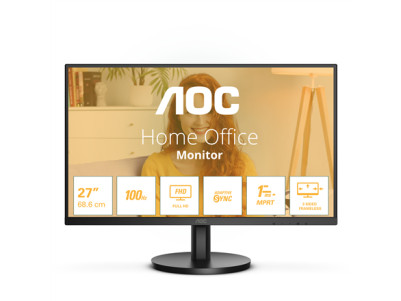 AOC 27B3HMA2 | 27 " | VA | FHD | 16:9 | 100 Hz | 4 ms | 1920 x 1080 pixels | 250 cd/m | HDMI ports quantity 1
