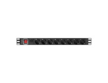 Lanberg Power Distribution unit 19", 8 outlets, black | Lanberg