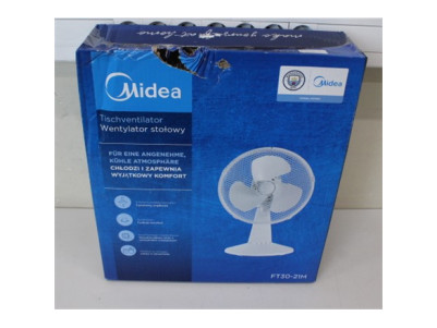SALE OUT. Midea FT30-21M Table Fan, Diameter 30 cm, White | Midea FT30-21M | Table Fan | DAMAGED PACKAGING | White | Diameter 30
