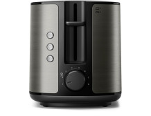 Philips Toaster | HD2651/80 Viva Collection | Power 1050 W | Number of slots 2 | Housing material Metal | Black