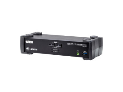 Aten 2-Port USB 3.0 4K HDMI KVMP Switch with Audio Mixer Mode | CS1822