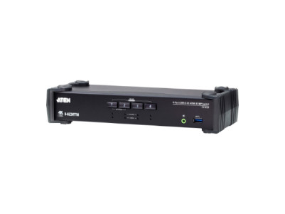 Aten 4-Port USB 3.0 4K HDMI KVMP Switch with Audio Mixer Mode | CS1824