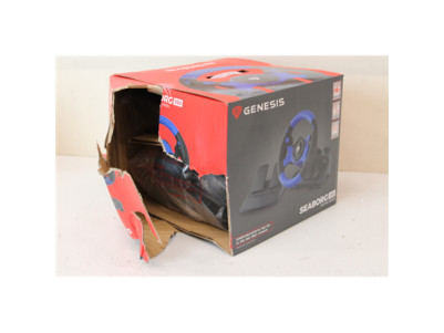 SALE OUT. Genesis Seaborg 350 driving wheel, Black/Blue, Wired | Genesis | Driving Wheel | Seaborg 350 | DAMAGED PACKAGING | Blu