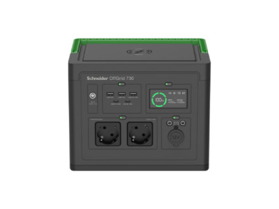 APC OffGrid Portable Power Station 730, 738Wh Lithium-ion, LCD, 2 CEE 7/3 Schuko outlets, Sinewave, 3 USB-A, 2 USB-C, Wireless C
