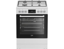 BEKO Cooker | FBM62330GWDTN | Hob type Gas | Oven type Electric | White | Width 60 cm | Grilling | LED | Depth 60 cm | 72 L