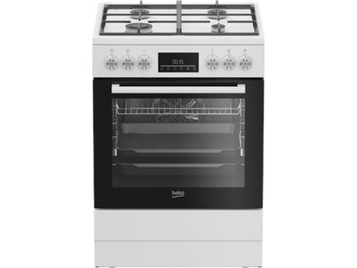 BEKO Cooker | FBM62330GWDTN | Hob type Gas | Oven type Electric | White | Width 60 cm | Grilling | LED | Depth 60 cm | 72 L