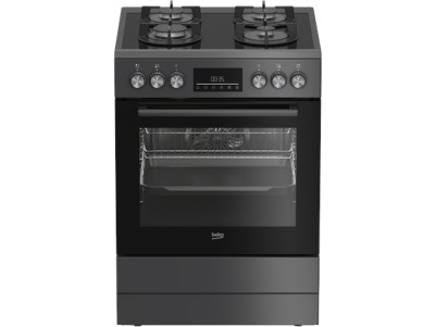 BEKO Cooker | FBM62330GADSN | Hob type Gas | Oven type Electric | Grey | Width 60 cm | Grilling | LED | Depth 60 cm | 72 L