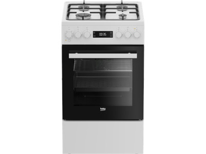 BEKO Cooker | FSM51339DWDS | Hob type Gas | Oven type Electric | White | Width 50 cm | Grilling | LED | Depth 60 cm | 60 L