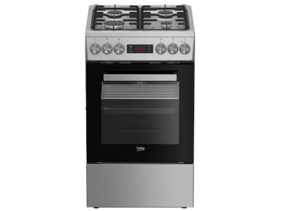 BEKO Cooker | FSM52321DXDT | Hob type Gas | Oven type Electric | Stainless Steel | Width 50 cm | Grilling | Depth 60 cm | 60 L
