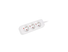 Lanberg Cable Power Strip, 3X French Outlets Quality-Grade Copper, 1.5 m | PS0-03E-0150-W