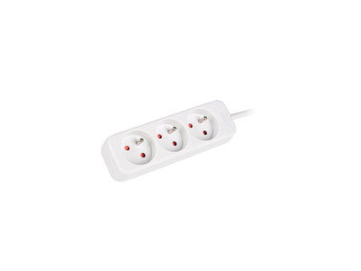 Lanberg Cable Power Strip, 3X French Outlets Quality-Grade Copper, 1.5 m | PS0-03E-0150-W