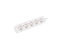 Lanberg Cable Power Strip, 5X French Outlets Quality-Grade Copper, 1.5 m | PS0-05E-0150-W
