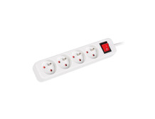 Lanberg Cable Power Strip, 4X French Outlets with Switch, Quality-Grade Copper, 1.5 m | PS1-04E-0150-W