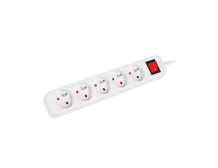 Lanberg Cable Power Strip, 5X French Outlets with Switch, Quality-Grade Copper, 1.5 m | PS1-05E-0150-W