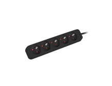 Lanberg Cable Power Strip, 5X French Outlets Quality-Grade Copper, 3 m | PS0-05E-0300-BK