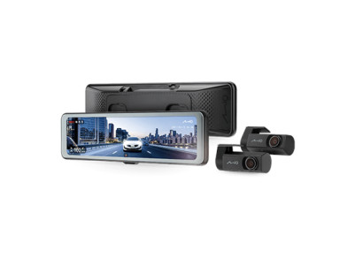 Mio MiVue R860WD, Dash Cam | GPS | Wi-Fi | Front and rear cams synchronized for recording with an unobstructed view 11.26" IPS a